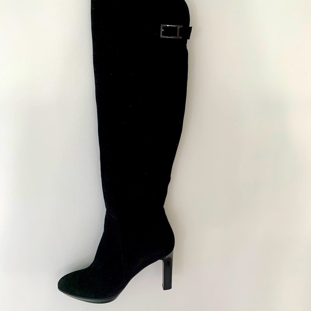 Aquatalia black suede boots
